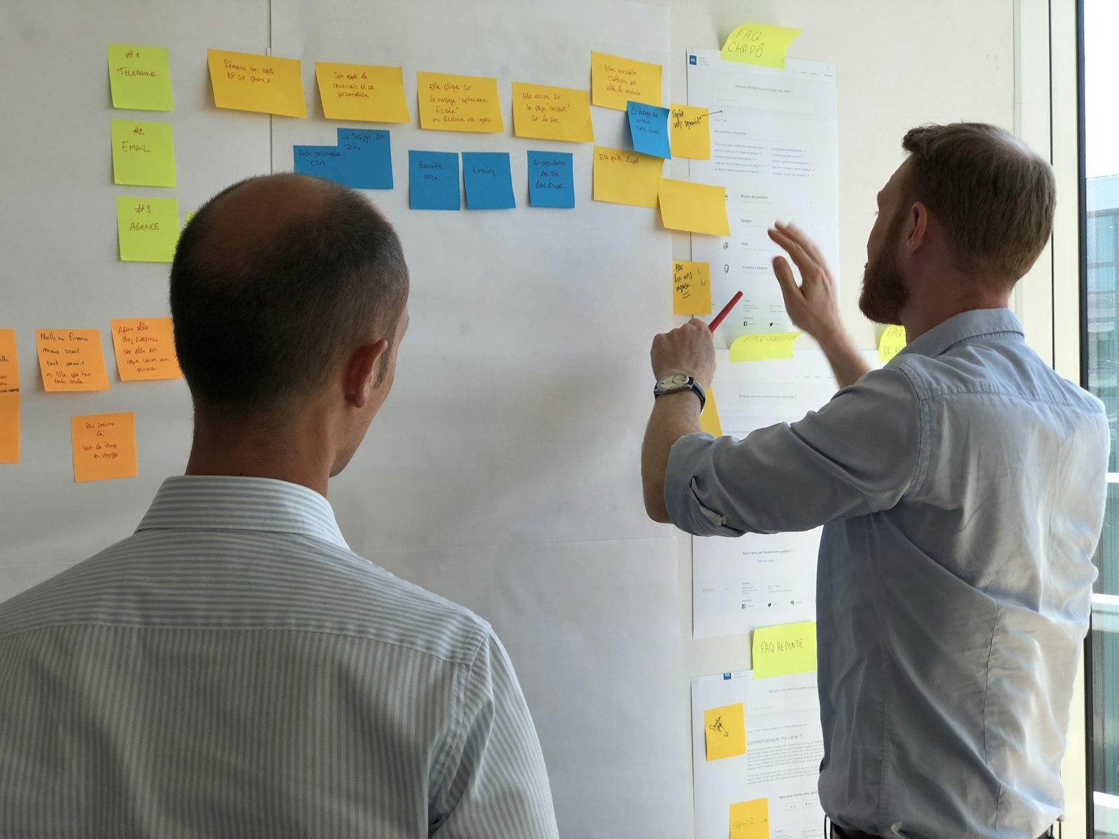 A mentor working with a founder